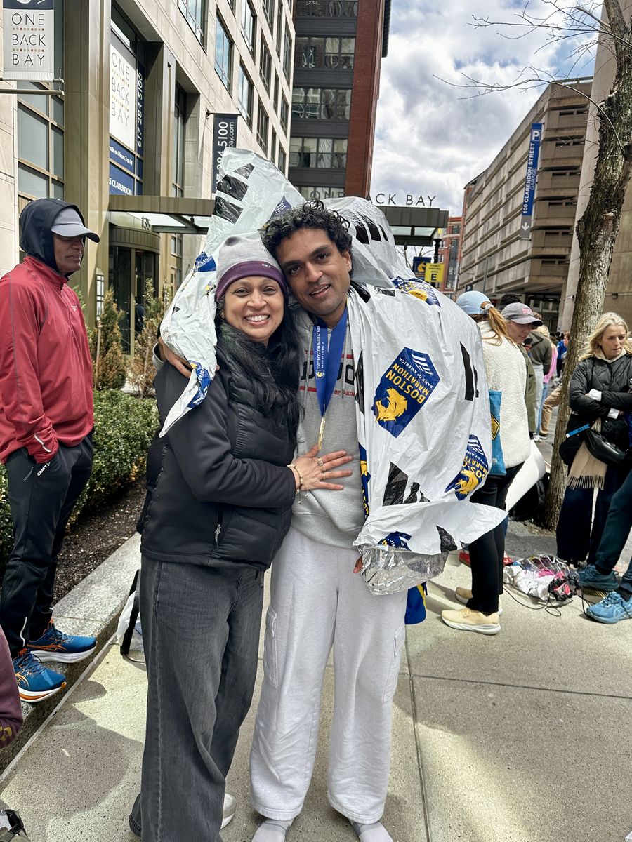 Post-race celebration