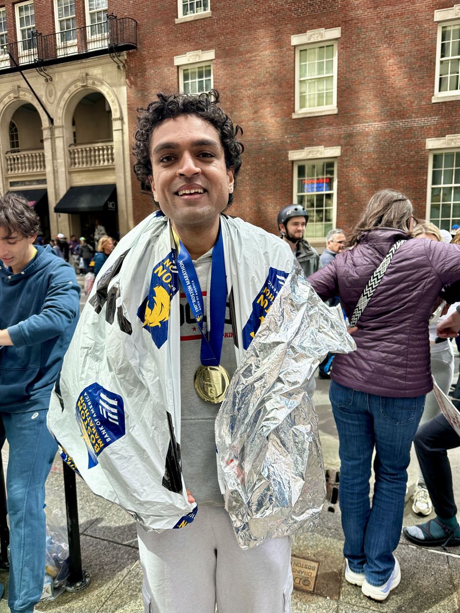 Sohan Ganatra with Boston Marathon medal